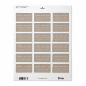 Prettig Kerstdag Kraftpapier Retouradres Etiket (Full Sheet)