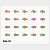 prettig kerstdag vierkante sticker (Vel)