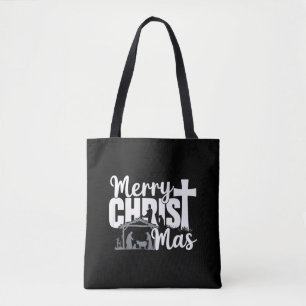 Prettig Kerstdagen Christelijk Kerstmis Jezus Fami Tote Bag