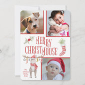 Prettig "Kersteland" Drie Foto Kerstmis Kaart (Voorkant)