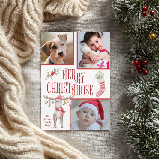 Prettig "Kersteland" Drie Foto Kerstmis Kaart