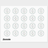 Prettig Kersteten Ronde Sticker (Vel)