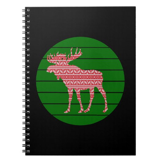 PRETTIG KERSTFEEËN HIRSCH ELAND NOTITIEBOEK (Voorkant)