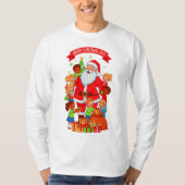 PRETTIG KERSTFEES 2525 BASIS T-SHIRT MET LANGE MOU (Voorkant)