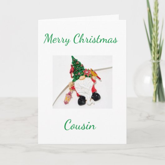 PRETTIG KERSTFEES **COUSIN**   KAART (Voorkant)