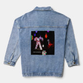 PRETTIG KERSTFEES DENIM JAS MET LANGE MOUWEN JACKET (Achterkant)