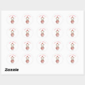 PRETTIG KERSTFEES RONDE STICKER (Vel)