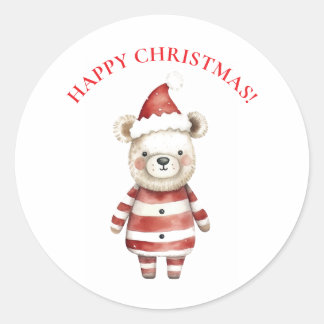 PRETTIG KERSTFEES RONDE STICKER