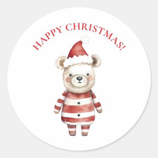 PRETTIG KERSTFEES RONDE STICKER (Voorkant)