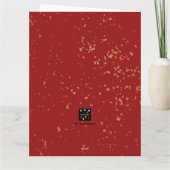 PRETTIG KERSTFEES(ROOD) KAARTJE KAART (Achterkant)