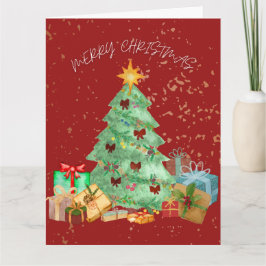 PRETTIG KERSTFEES(ROOD) KAARTJE KAART