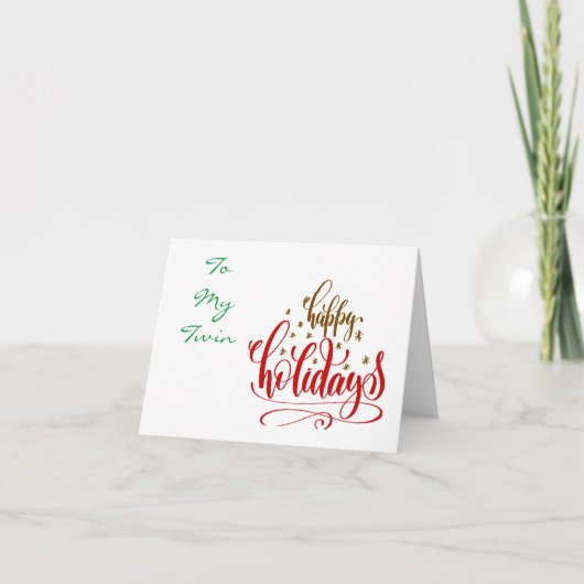 PRETTIG KERSTFEES VOOR EEN BIJZONDERE "TWEELING" KAART (Voorkant)