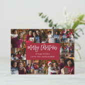 Prettig Kerstfeest 10 Multi Foto - Rood (Staand voorkant)