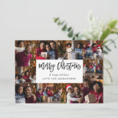Prettig kerstfeest 10 Multi Foto - Wit (Staand voorkant)