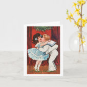 Prettig Kerstfeest (1905) Kaart (Gele Bloem)