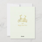 Prettig kerstfeest 1950 Vintage dame Feestdagenkaart (Achterkant)