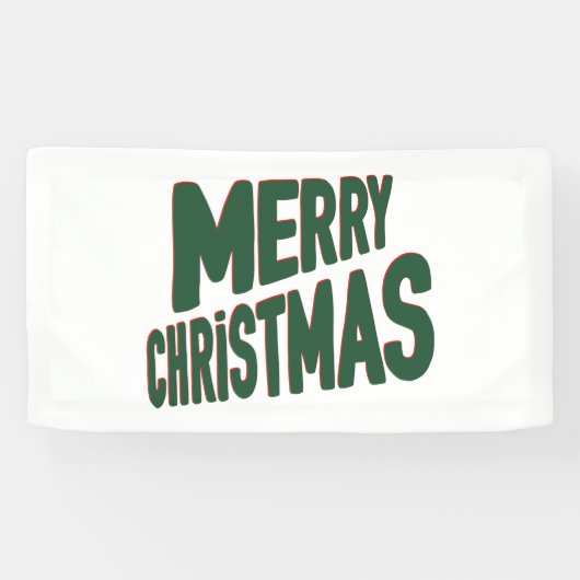 Prettig kerstfeest 1.6x3 Vinyl banner (Horizontaal)