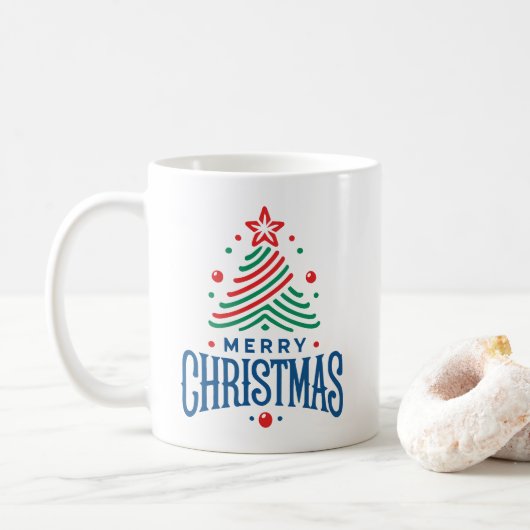 Prettig kerstfeest 1 koffiemok (Met donut)