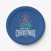 Prettig kerstfeest 1 papieren bordje (Voorkant)