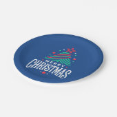 Prettig kerstfeest 1 papieren bordje (Gekanteld)