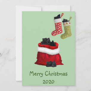 Prettig kerstfeest 2020 Covid-steenkool in de Kous Feestdagenkaart
