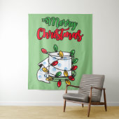 Prettig kerstfeest 2020 - Toiletpapier Editie Wandkleed (In situ)