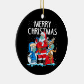 Prettig kerstfeest 2023 keramisch ornament (Rechts)