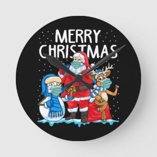 Prettig kerstfeest 2023 ronde klok