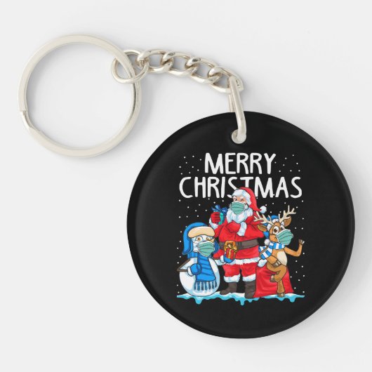 Prettig kerstfeest 2023 sleutelhanger (Voorkant)
