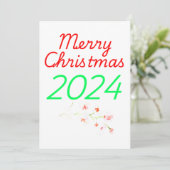 Prettig kerstfeest 2024 kaart (Staand voorkant)