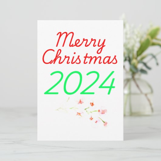 Prettig kerstfeest 2024 kaart (Staand voorkant)