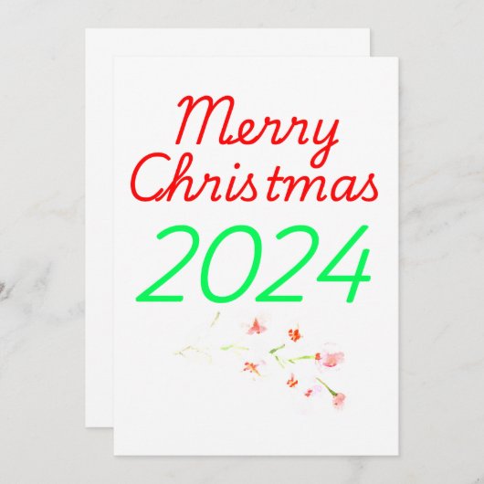 Prettig kerstfeest 2024 kaart (Voorkant / Achterkant)