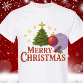 Prettig kerstfeest 2025 - Christelijk T-shirt