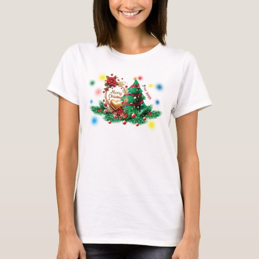 Prettig kerstfeest 2025 Dames Shirt (Voorkant)
