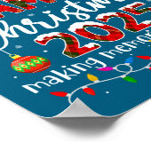 Prettig kerstfeest 2025 Familie Matching Pyjama's Poster (Hoek)