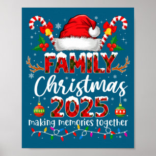 Prettig kerstfeest 2025 Familie Matching Pyjama's  Poster
