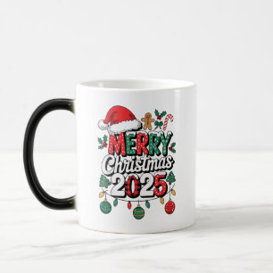Prettig kerstfeest 2025 Pyjama Kerstman Hoed Kerst Magische Mok