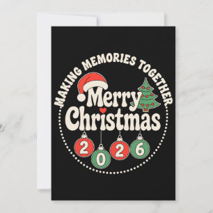 Prettig kerstfeest 2026 Herinneringen maken Kerstm Kaart