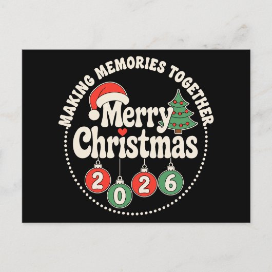 Prettig kerstfeest 2026 Herinneringen maken samen  Feestdagenkaart (Voorkant)