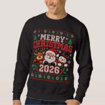 Prettig kerstfeest 2026 lelijk kerst T-shirt | S
