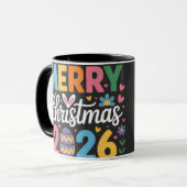 Prettig kerstfeest 2026 mok (Voorkant links)