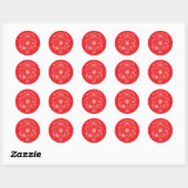 Prettig kerstfeest 2027 ontwerp ronde sticker (Vel)