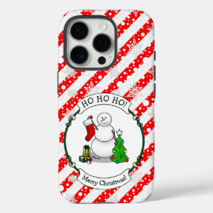 Prettig kerstfeest 2 Boom Kous Sneeuwman iPhone 16 Pro Hoesje