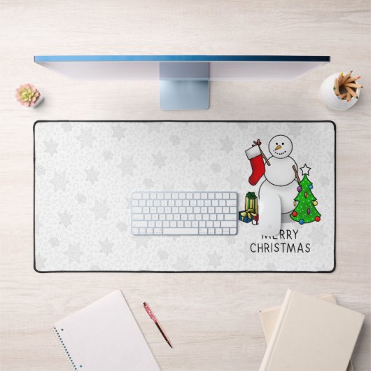Prettig kerstfeest 2 Boom Sock Sneeuwman Bureaumat (Kantoor 1)