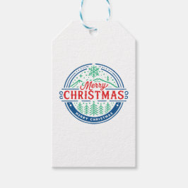 Prettig kerstfeest 2 cadeaulabel
