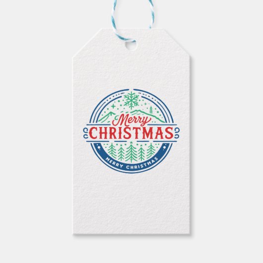 Prettig kerstfeest 2 cadeaulabel (Voorkant)