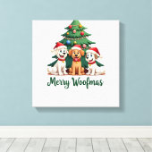 Prettig Kerstfeest (2) Canvas Afdruk (Insitu (Houten vloer))
