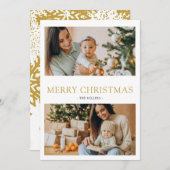 Prettig kerstfeest 2 foto vakantiekaart feestdagenkaart (Voorkant / Achterkant)