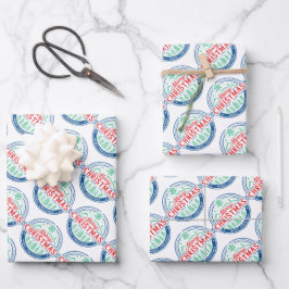 Prettig kerstfeest 2 inpakpapier vel