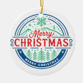Prettig kerstfeest 2 keramisch ornament (Voorkant)